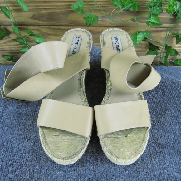 Steve Madden Women's Radli Ankle Strap Beige Leather 9 Medium Gently Used‎ 2025 - Picture 2 of 8